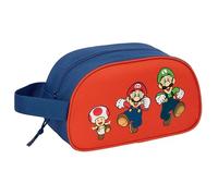 Safta SUPER MARIO MAMMA MIA - Neceser Escolar Infantil Mediano con Asa, Neceser Infantil, Adaptable a Carro, Fácil Limpieza, Cómodo y Versátil, Calidad y Resistencia, 26x12x15 cm