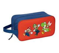 Safta SUPER MARIO MAMMA MIA - Zapatillero Mediano, Multiusos, Portatodo, Deporte, Extraescolares, Fútbol, Cómodo y Versátil, 29x14x15 cm