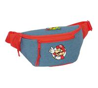 Safta SUPER MARIO - Riñonera con Bolsillo Exterior, Ideal para Jóvenes y Niños de Diferentes Edades, Cómoda y Versátil, Calidad y Resistencia, 23x9x12 cm