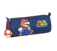 Safta Super Mario Trick - Portatodo con Cremallera y Compartimiento, Estuche Infantil, Estuche Niño, Ideal para Niños en Edad Escolar, Cómodo y Versátil, Calidad y Resistencia, 21x7x8 cm