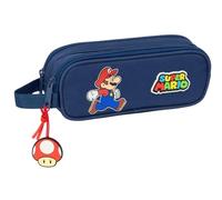Super Mario Trick - Portatodo Doble Niño, Estuche Infantil, Estuche Niño, Ideal para Niños en Edad Escolar, Cómodo y Versátil, Calidad y Resistencia, 21x6x8 cm