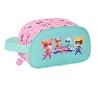 Safta – Neceser escolar infantil mediano Superkitties – con asa, adaptable a carro, 26x12x15 cm