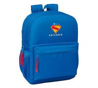 Safta SUPERMAN - Mochila Escolar, Adaptable a Carro, Ideal para Niños de Diferentes Edades, Cómoda y Versátil, Calidad y Resistencia, 32x14x43 cm