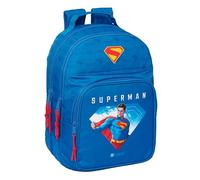 Safta SUPERMAN - Mochila Escolar Infantil, Ideal para Niños de Diferentes Edades, Cómoda y Versátil, Calidad y Resistencia, 32x15x42 cm