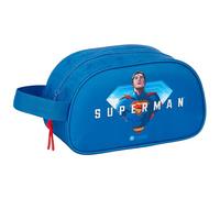 Safta Superman - Neceser Escolar Infantil Mediano con Asa, Neceser Infantil, Adaptable a Carro, Fácil Limpieza, Cómodo y Versátil, Calidad y Resistencia, 26x12x15 cm