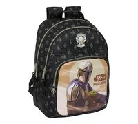 Safta THE MANDALORIAN THIS IS THE WAY - Mochila Escolar Infantil, Ideal para Niños de Diferentes Edades, Cómoda y Versátil, Calidad y Resistencia, 32x15x42 cm, Color Negro
