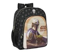 Safta THE MANDALORIAN THIS IS THE WAY - Mochila Escolar Niño, Mochila Infantil, Adaptable a Carro, Ideal para Niños en Edad Escolar, Cómoda y Versátil, Calidad y Resistencia, 32x12x38 cm, Color Negro