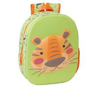 Mochila Escolar SAFTA TIGER 3D, Infantil 33 cm. Adaptable