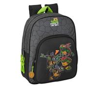 Safta TORTUGAS NINJA - Mochila Escolar Infantil, Ideal para Niños de Diferentes Edades, Cómoda y Versátil, Calidad y Resistencia, 27x10x33 cm, Color Gris/negro