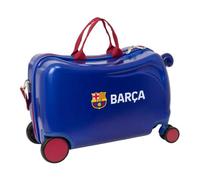 Safta | Trolley Infantil FC Barcelona 1ª Equipación 26/27, Maleta Infantil con Ruedas Giro Multidireccional, ABS+PC Azul, Interior Forrado con Separador y Bolsillo Cremallera, Medidas 44x21x27 cm