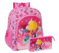 Safta Trolls 3_391602, Mochila + Estuche Unisex niños, Multicolor, ST