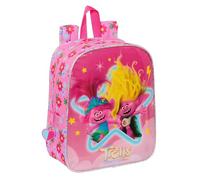 Safta TROLLS 3 - Mochila Infantil, Mochila Niño, Mochila Escolar, Adaptable a Carro, Ideal para Guardería, Cómoda y Versátil, Calidad y Resistencia, 22x10x27 cm, Color Rosa