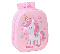Safta UNICORN 3D - Mochila Escolar, con Diseño 3D, Adaptable a Carro, Ideal para Niños de Diferentes Edades, Cómoda y Versátil, Calidad y Resistencia, 27x10x33 cm