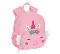 Safta UNICORNIO - Mochila Neopreno, Mochila Infantil, Ideal para Niños de Diferentes Edades, Cómoda y Versátil, 20x9x25 cm, Color Rosa Claro
