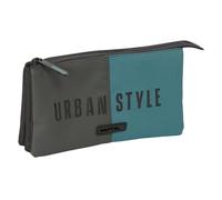 Safta Urban Style - Portatodo Triple, Estuche Infantil, Estuche Niño, Ideal para Niños en Edad Escolar, Cómodo y Versátil, Calidad y Resistencia, 22x3x12 cm