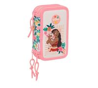 Safta VAIANA - Estuche Escolar con 37 Útiles Incluidos, Estuche Infantil, Estuche Niño, Ideal para Niños de 5 a 14 Años, Cómodo y Versátil, Calidad y Resistencia, 12.5x5.5x19.5 cm