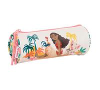 VAIANA - Estuche Redondo Escolar, Estuche Infantil, Niño, Ideal para Niños de 5 a 14 Años, Cómodo y Versátil, Calidad y Resistencia, 20x7 cm