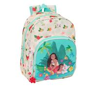 Safta VAIANA - Mochila Infantil, Ideal para Niños de Diferentes Edades, Cómoda y Versátil, Calidad y Resistencia, 28x10x34 cm, Color Beige/Azul