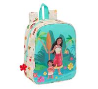 Safta VAIANA - Mochila Infantil, Mochila Niño, Mochila Escolar, Adaptable a Carro, Ideal para Guardería, Cómoda y Versátil, Calidad y Resistencia, 22x10x27 cm, Color Beige/Azul