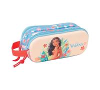 Safta Portatodo Doble 3D VAIANA - Estuche infantil 21x6x8 cm, cómodo y resistente