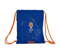 SAFTA- Valencia Basket Mochila Saco, Color Azul/Naranja, 220xx110 mm (M865)