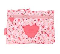 Safta VMB IN Bloom - Estuche Escolar Grande Doble Cremallera, Estuche Infantil, Estuche Niño, Cómodo y Versátil, Fácil Limpieza, 23x3x16 cm, Color Rosa