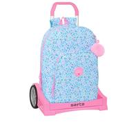 Safta VMB PARAÍSO - Mochila Escolar, con Carro Evolution Incluido, Ideal para Niños de Diferentes Edades, Cómoda y Versátil, Calidad y Resistencia
