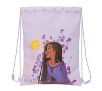 Safta WISH - Mochila Saco Plano Junior, Mochila, Ideal para Niños de Diferentes Edades, Cómoda y Versátil, Calidad y Resistencia, 26x34 cm, Color Lila