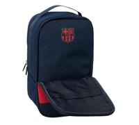 SAFTA | Zapatillero Doble FC Barcelona 1ª Equipación 26/27, Compartimento Principal con Cremallera para Zapatillas, Orificios de Ventilación, Bolsillo Interior Velcro, Asa de Mano, Medidas 21x16x36 cm