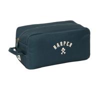 SAFTA | Zapatillero Harper & Neyer, Organizador Escolar y Deportivo con Cremallera Superior, Asa de Mano Lateral, Compartimento Amplio para Zapatillas o Ropa, Color Verde Oscuro, Medidas 34x18x15 cm