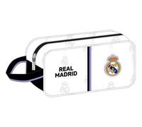 Safta, Zapatillero Mediano de Real Madrid 1ª Equipación 22/23, 290x140x150 mm Unisex niños, Negra y Blanca, Estándar