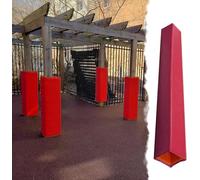 SAFWELAU Almohadilla Protectora Almohadilla de Postes de Baloncesto 4 pies de Altura Columna de Soporte barandilla Almohadilla para Cubierta de Poste de Garaje sótano(Red,4.5"x4.5" (11x11cm))