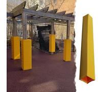 SAFWELAU Almohadilla Protectora Almohadilla de Postes de Baloncesto 4 pies de Altura Columna de Soporte barandilla Almohadilla para Cubierta de Poste de Garaje sótano(Yellow,5"x5" (13x13cm))