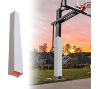 SAFWELAU Almohadilla Protectora Almohadilla de Postes de Baloncesto 48 Pulgadas de Altura Almohadilla de protección del Poste de Baloncesto al Aire Libre(White,10.5"x10.5" (27x27cm))