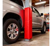 SAFWELAU Almohadilla Protectora Almohadilla para Poste de Baloncesto 6' Alto Autoadhesivo Post Cuadrado Acolchado Envolver Alrededor para Polos Ligeros, Atletismo, Parques Infantiles(Red,11x11 Inch)