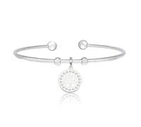 SAGA GIOIELLI Pulsera mujer árbol de la vida, estrella, luna cristales, amuleto de la suerte, Misura adattabile, Cristal