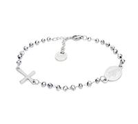 Saga Joyas - Pulsera Rosario para mujer/hombre con cristales, idea de regalo para amiga especial, hermanas, madre, abuela, 21 centimeters, Cristal