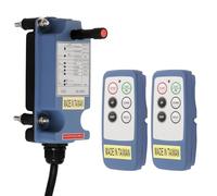 Saga-L6 Mini Mando a distancia inalámbrico para grúa puente grúa para 4 canales botones Industrial Radio Transmisor y receptor (2 Transmisores + 1 Receptor, 12-24 V CA/CC)