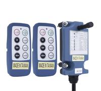 Saga-L8 Mini Mando a Distancia Inalámbrico para Grúa Puente 6 Canales Botones Industrial Radio Transmisor y Receptor (2 Transmisores + 1 Receptor, 12-24 V CA/CC)
