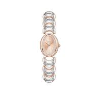 SAGA Luna - Reloj para mujer con pulsera en forma de luna y cristales del Danubio, elegante reloj con movimiento suizo, correa ajustable y resistencia al agua, Oro Rosa, Moda