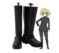 Saga Of Tanya The Evil Tanya Degurechaff Erich Von Rerugen Cosplay Carnaval Zapatos Botas Halloween Navidad Carnaval Zapatos 36 Tamaño masculino