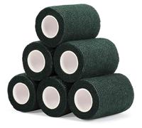Sagafly Banda Venda Cinta 7.5cm X 4.5m Bendaje Adhesiva Deportiva Venda Cohesiva Envoltura Tape Vet Vendaje Autoadhesivo Elástico Vendajes Cohesivos para Protección (Verde Oscuro)
