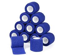 Sagafly Venda Cohesiva Envoltura Tape Vet Venda Cinta Bendaje Adhesiva 5cm x 4,5m Vendaje Autoadhesivo Deportiva Tape Cohesivo Vendas para Primeros Auxilios Deportes (Azul)