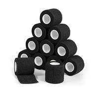 Sagafly Venda Cohesiva Envoltura Tape Vet Venda Cinta Bendaje Adhesiva 5cm x 4,5m Vendaje Autoadhesivo Deportiva Tape Cohesivo Vendas para Primeros Auxilios Deportes (Negro)