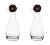 Sagaform 2 Botellas de aceite/vinagre con bola de corcho Nature 35cl transparente-marrón oscuro