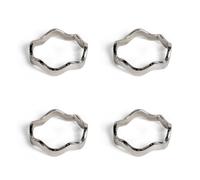 Sagaform 4 Anillos servilletero Anna plata