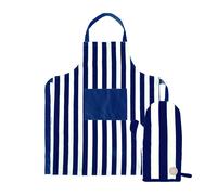 Sagaform Delantal y manopla de horno Aron Azul-beige