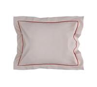 Sagaform Funda de almohada Carl 50x60 cm Beige-burdeos