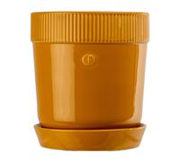 Sagaform Maceta con plato Elise Ø14 cm Amarillo