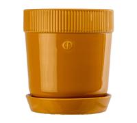 Sagaform Maceta con plato Elise Ø17 cm Amarillo